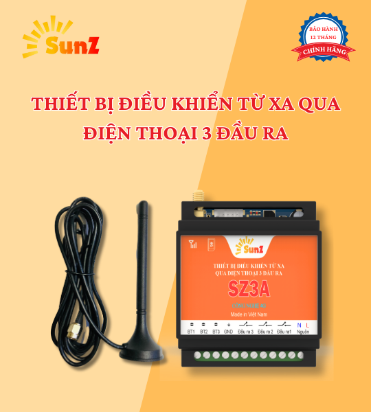 SZ3A – BỘ ĐIỀU KHIỂN TỪ XA 3 ĐẦU RA SỬ DỤNG CÔNG NGHỆ 4G.