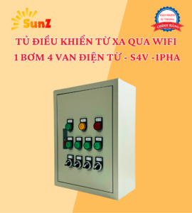 tủ điều khiển bơm từ xa 1 bơm 4 van điện từ